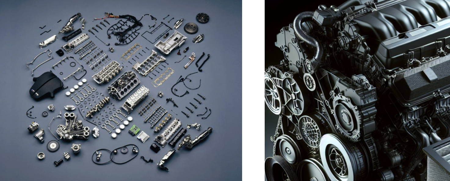 Automotive parts and engine components